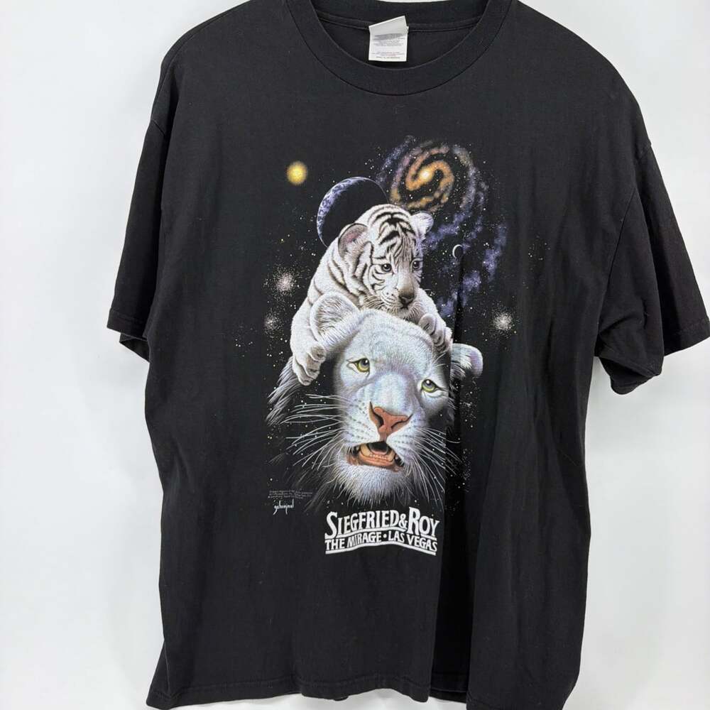 Vintage Siegfried & Roy Space Galaxy T-Shirt Size XL
